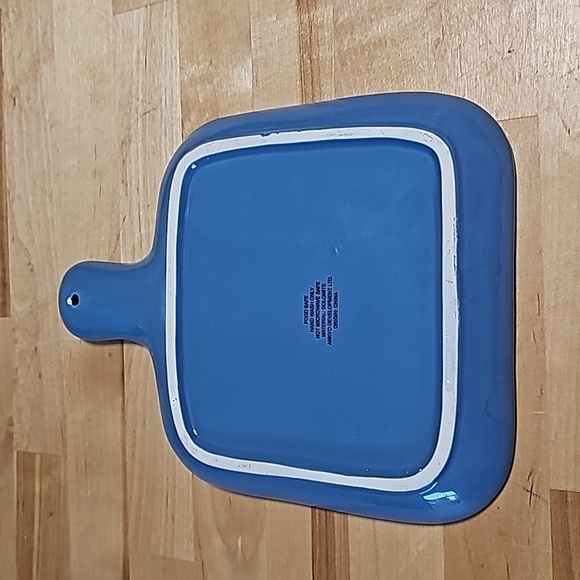 3 for $10 💙 Blue Farmhouse Hen Ceramic Serving Tray Plate 🐓 - Picture 3 of 5